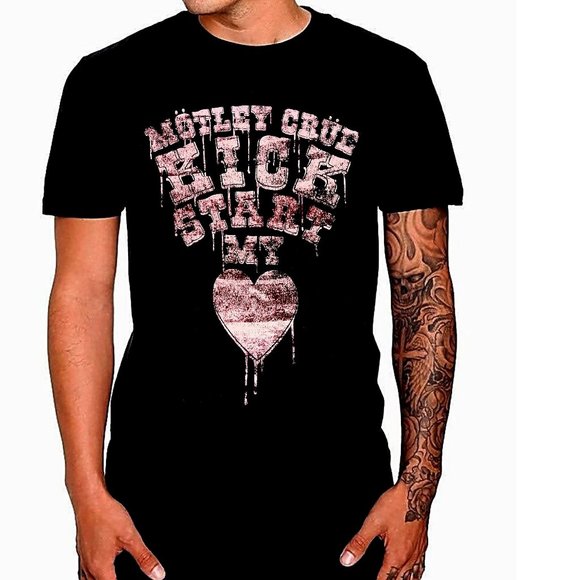 Motley Crue Kick Start My Heart metal rock Official T-Shirt L NWT - Picture 1 of 3